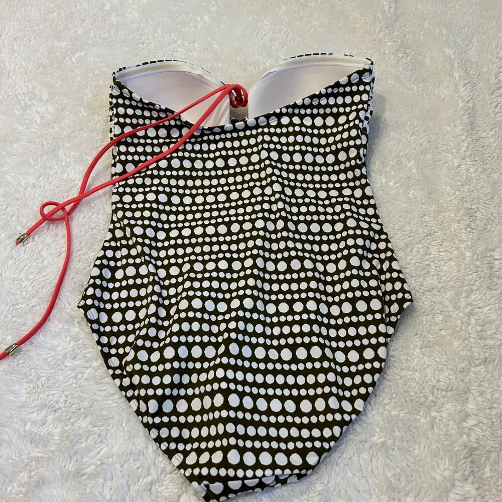 Boden Women’s Sz 12 One Piece Swimsuit Polka Dot Multicolor Preppy Summer Resort - Picture 2 of 7